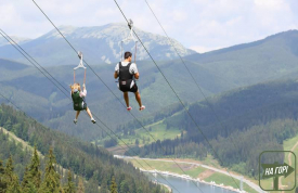 Полёт на троллеи "Буковель"